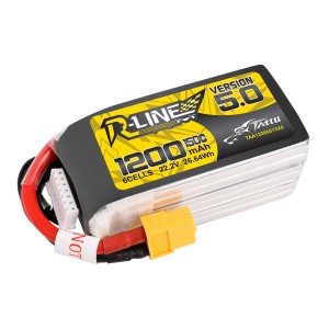 باتری Tattu R-Line Version 5.0 1200mAh 6S 150C LiPo XT60 | باتری حرفه‌ای FPV