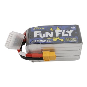 باتری Tattu FunFly 1300mAh 6S 100C LiPo XT60 | باتری FPV اقتصادی و حرفه‌ای