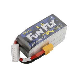 باتری Tattu FunFly 1300mAh 6S 100C LiPo XT60 | باتری FPV اقتصادی و حرفه‌ای