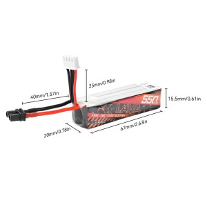 باتری BETAFPV LAVA LiHV 3S 550mAh 75C XT30 (بسته 2 عددی)