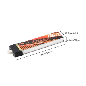 باتری BETAFPV LAVA LiHV 1S 550mAh 75C BT2.0 (بسته 4 عددی)