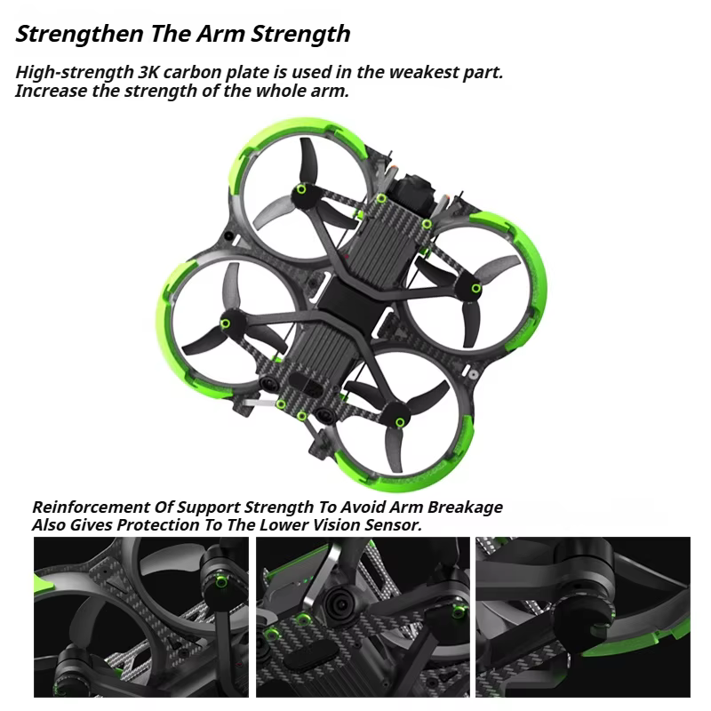 کیت محافظ کامل فیبرکربنی DJI Avata 2 | محافظ ضدضربه و سقوط
