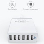 شارژر دیواری 6 پورت انکر ANKER POWERPORT 6 60W 6-Port USB Wall Charger A2123