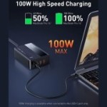 پاور هاب سوپر فست شارژ تایپ سی و یو اس بی 100 وات الدنیو LDNIO A4809C 100W GaN Super Fast Charger