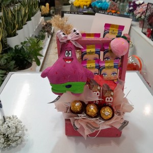 پک عطر ولنتاین کد A8 همراه با شکلات و عروسک