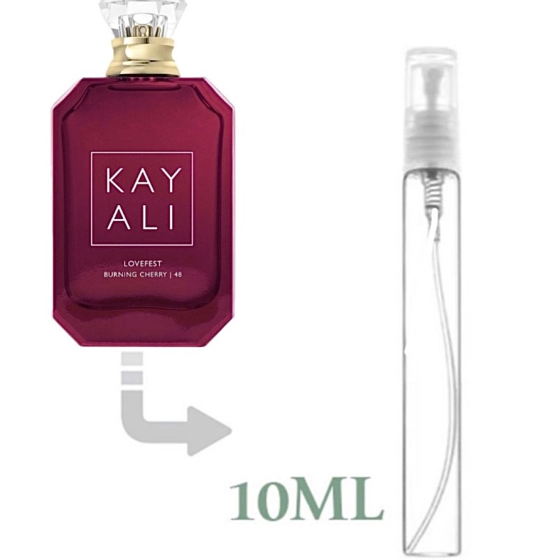 عطر ادکلن کایالی لاوفست برنینگ چری ۴۸ مسترکوالیتی (دکانت 10-5 میل)   Kayali - Lovefest Burning Cherry 48