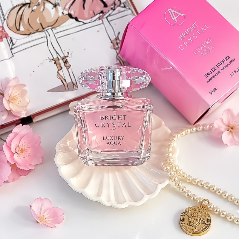 عطر ادکلن ورساچه برایت کریستال - صورتی (لاکچـری آکوا) 50میل  Versace Bright Crystal