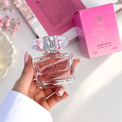 عطر ادکلن ورساچه برایت کریستال - صورتی (لاکچـری آکوا) 50میل  Versace Bright Crystal