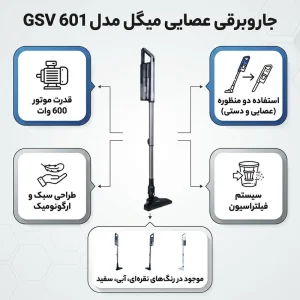 جارو برقی عصایی میگل مدل GSV-601