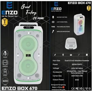اسپیکری بلوتوثی قابل حمل انزو مدل BOX 670