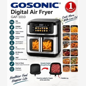 سرخ کن بدون روغن گوسونیک مدل GAF-1010 ظرفیت ۱۰ لیتر