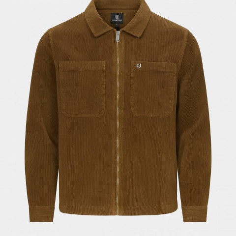 ژاکت تمام زیپ مخمل کبریتی قواره بزرگ