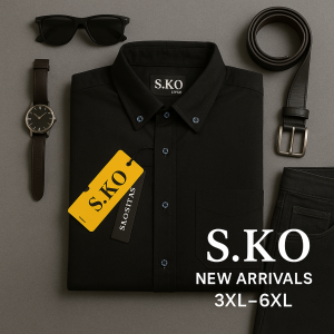 پیراهن کتان سایزبزرگ Sko