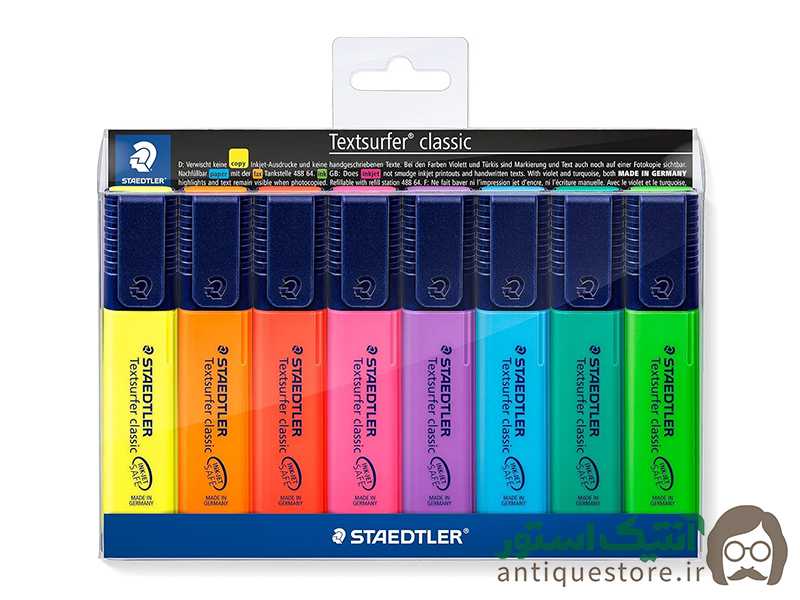 ماژیک علامت زن یا هایلایتر استدلر ( پک 8 رنگ )