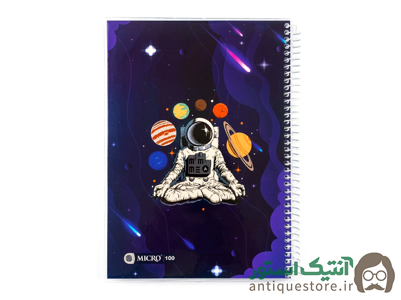 دفتر 100 برگ سیمی مجلد میکرو ( طرح فضانورد )