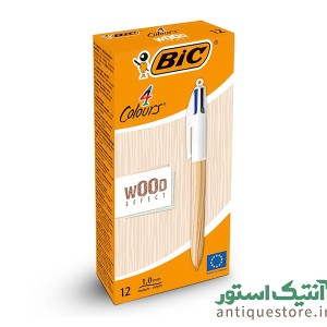 خودکار 4 رنگ بیک چوبی