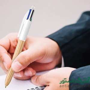 خودکار 4 رنگ بیک جنس چوب