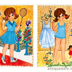 کتابچه قدیمی عروسک کاغذی