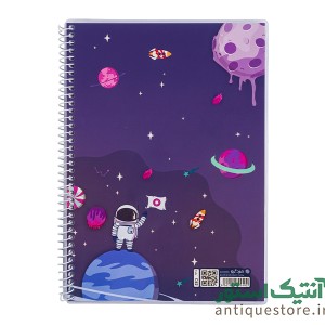 دفتر 50 برگ سیمی مجلد میکرو ( طرح دختر فضانورد )