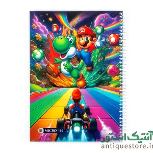دفتر 80 برگ سیمی مجلد میکرو ( طرح برادران ماریو )