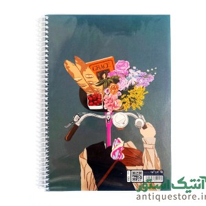 دفتر 100 برگ سیمی مجلد میکرو ( طرح گل فروشی )