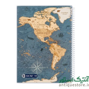 دفتر 100 برگ سیمی مجلد میکرو ( طرح نقشه )