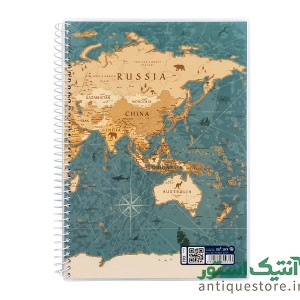 دفتر 100 برگ سیمی مجلد میکرو ( طرح نقشه )
