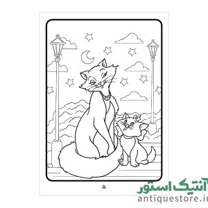 کتاب گربه های اشرافی ( رنگ آمیزی کودکان )