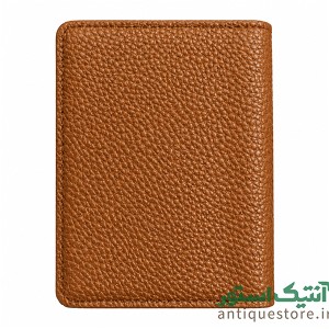 دفترچه جلد چرمی سیمی کش دار نیلای