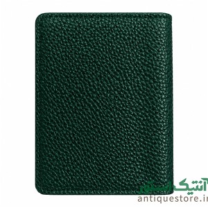 دفترچه جلد چرمی سیمی کش دار نیلای