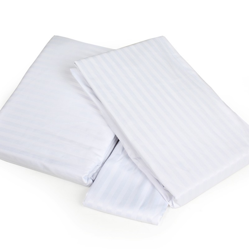 کاور لحاف سفید راه راه هتلی  پنبه -فیلامنت