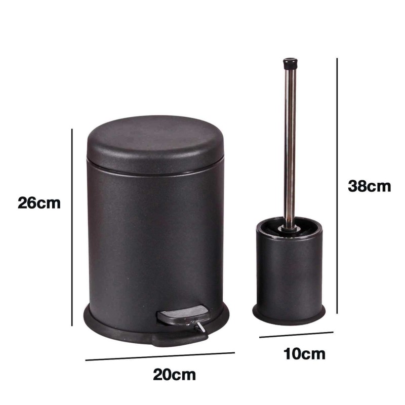 ست سطل و برس مشکی مدل CE370