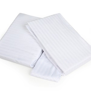 کاور لحاف سفید راه راه هتلی  پنبه -فیلامنت