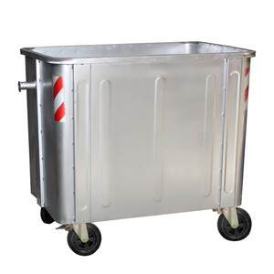 سطل زباله 1100 لیتری فلزی بدون درب