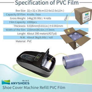رول  PVC اورجینال کاور کفش حرارتی