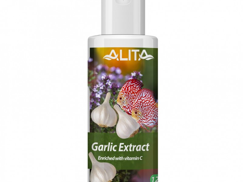 محلول ضد انگل آکواریوم آلیتا مدل Garlic Extract عصاره سیر 120 میل