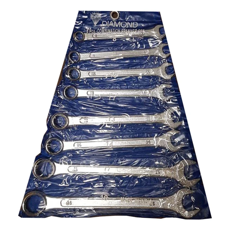 مجموعه 8 عددی اچار یکسر تخت یکسر رینگی دیاموند