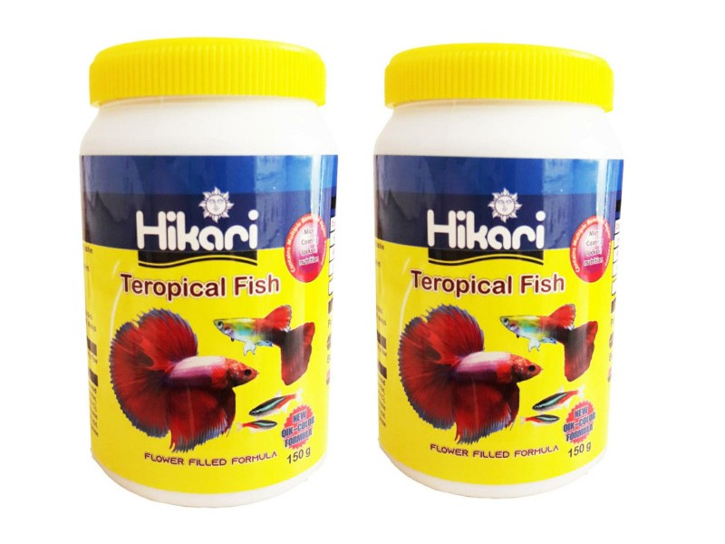 غذای ماهی هیکاری مدل تروپیکال وزن ۱۵۰ گرم بسته ۲ عددی