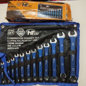 آچار یک سر رینگ یک سر تخت مدل HT252 مجموعه 12 عددی