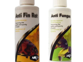محلول ضد پوسیدگی باله و دم آکوا مدل AF100 حجم 100 میلی لیتر به همراه محلول ضد قارچ