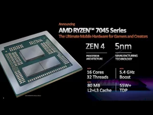 ای ام دی با Ryzen 9 7945HX در آستانه شکست اینتل