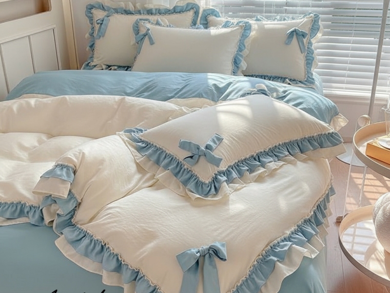 ست روتختی دونفره پینترستی طرح پاپیون چین دار-رنگبندی