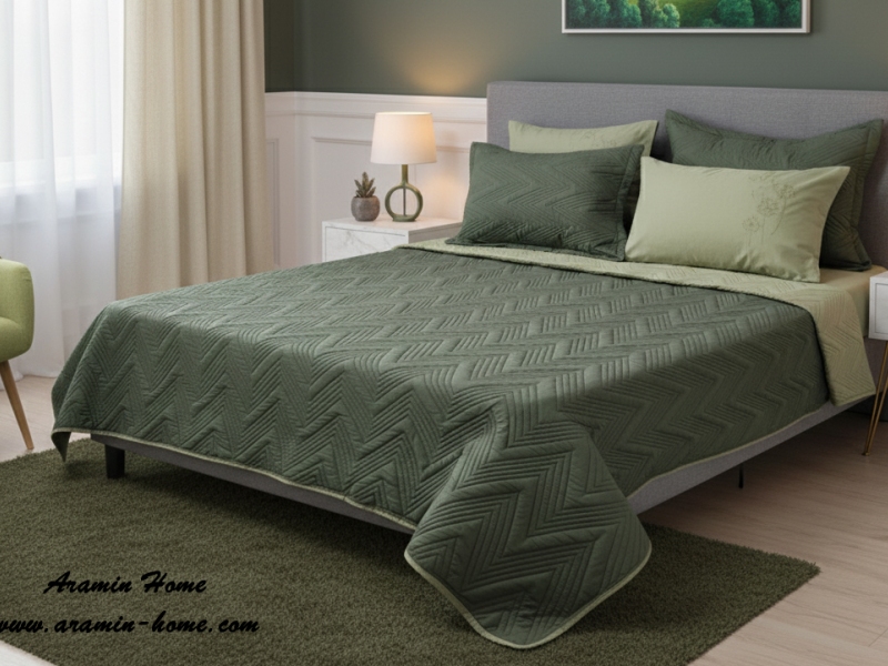 ست روتختی بهاره ساده پنبه‌دوزی دونفره-رنگبندی قابل انتخاب