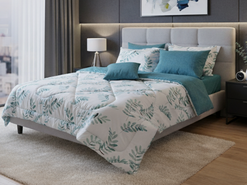 ست لحاف یکنفره ساتین چهار تکه کد ST068