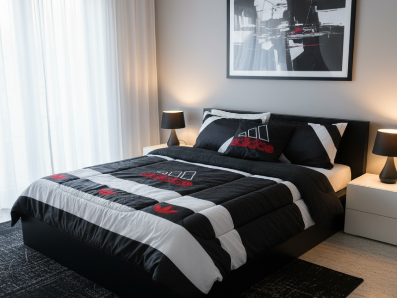 ست لحاف یکنفره سه تکه طرح برند تمام گلدوزی و تکه دوزی