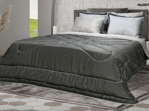 ست لحاف روتختی هتلی یکنفره 4 تکه توسی روشن-توسی تیره
