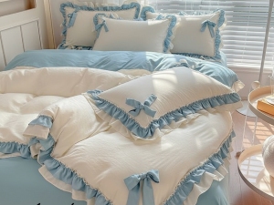 ست روتختی دونفره پینترستی طرح پاپیون چین دار-رنگبندی