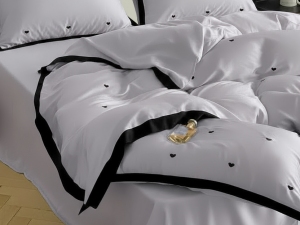 ست لحاف کاوردار دونفره تمام گلدوزی پینترستی طرح قلب