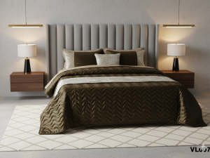 ست روتختی مخمل هفت تکه دونفره با شال-رنگبندی