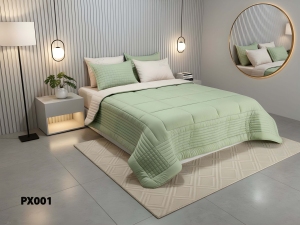 ست لحاف یکنفره طرح پیکسل- 4 تکه رنگبندی